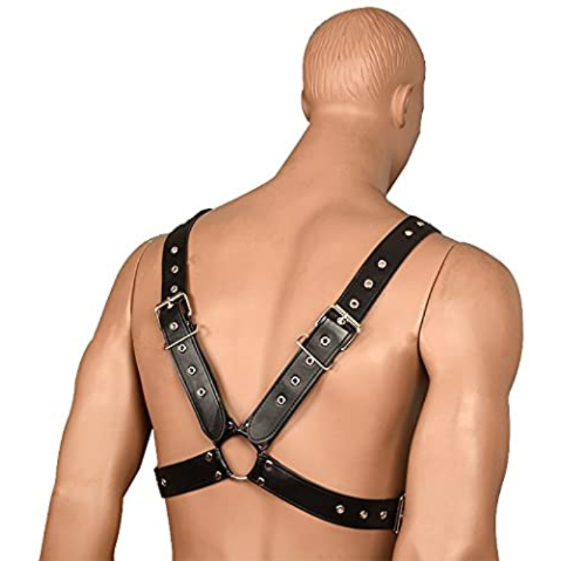 Men’s Adjustable Leather Chest Harness