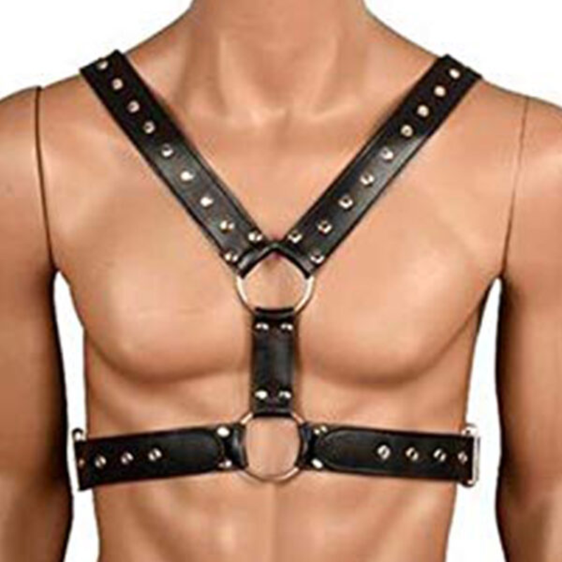 Men’s Adjustable Leather Chest Harness