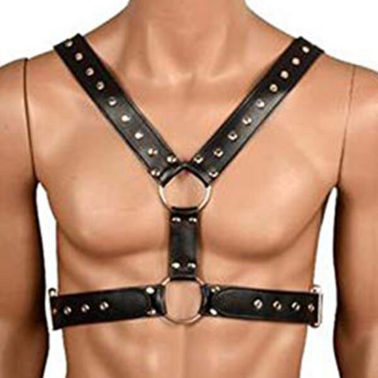 Men’s Adjustable Leather Chest Harness